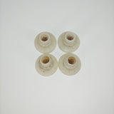 Top view of set of four replacement Nylon Glide for Eames DSS/DSX